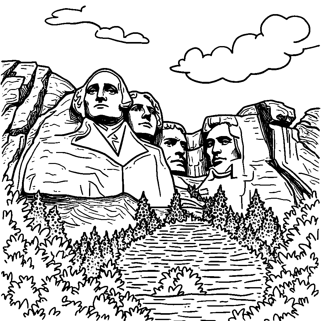 A proud Mount Rushmore monument