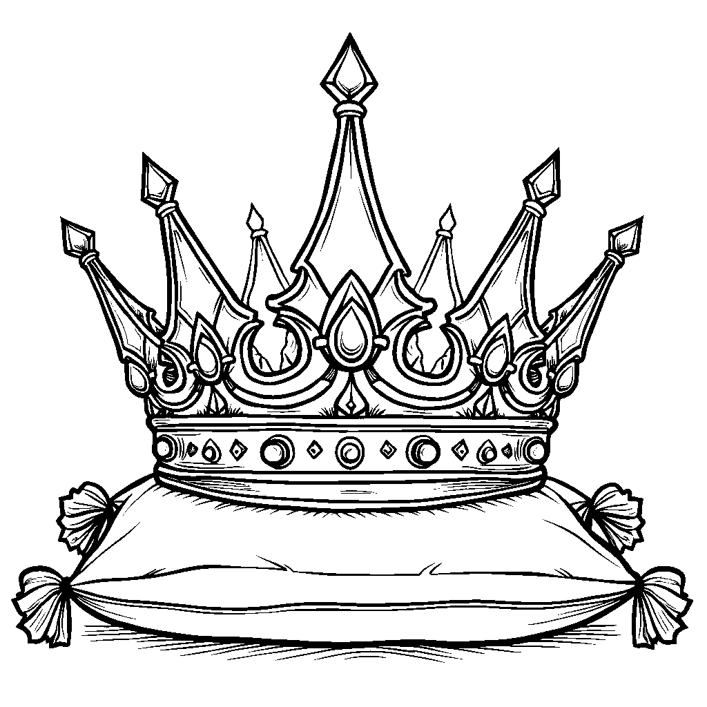 A five-pointed crown for a king or queen