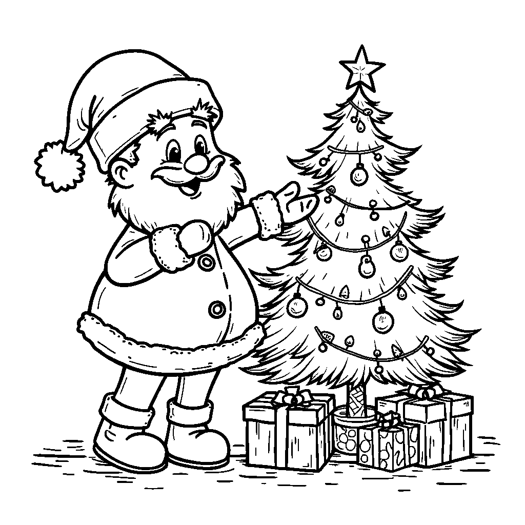 The number 30 preparing for a joyful Christmas with gifts and a tree