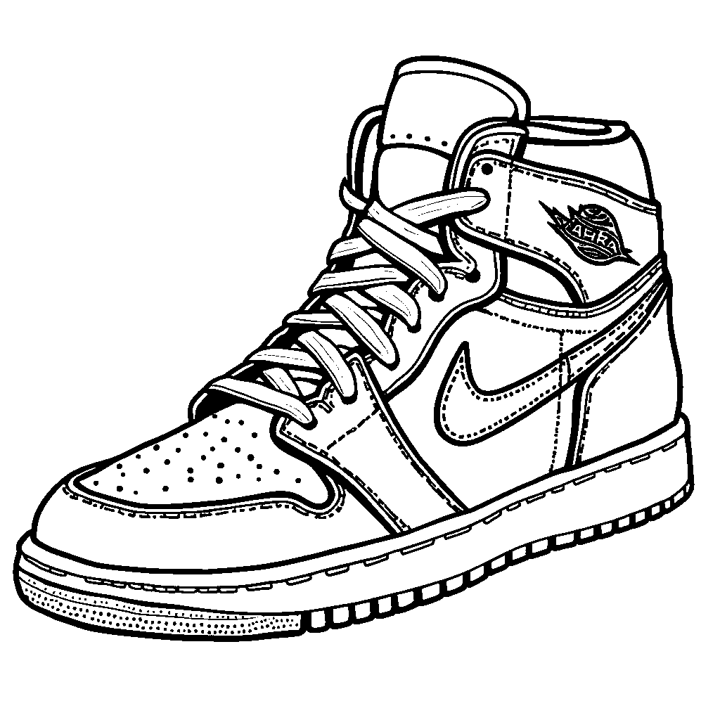 Air Jordan 1 shoe with a basketball-shaped head