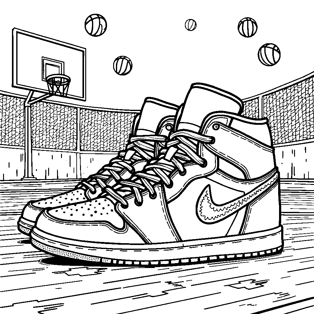 Air Jordan 1 shoes in a video game