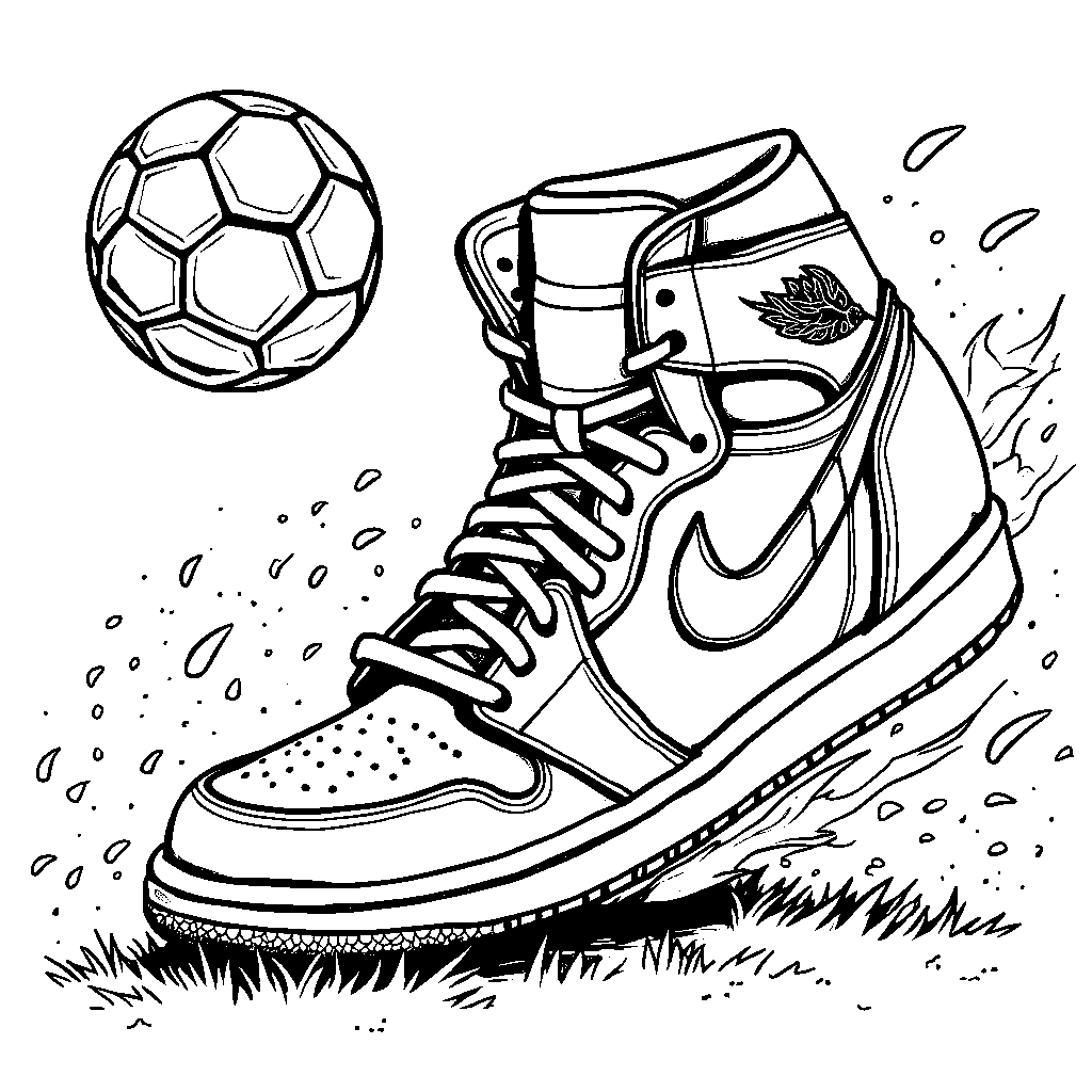 Air Jordan 1 shoes playing soccer