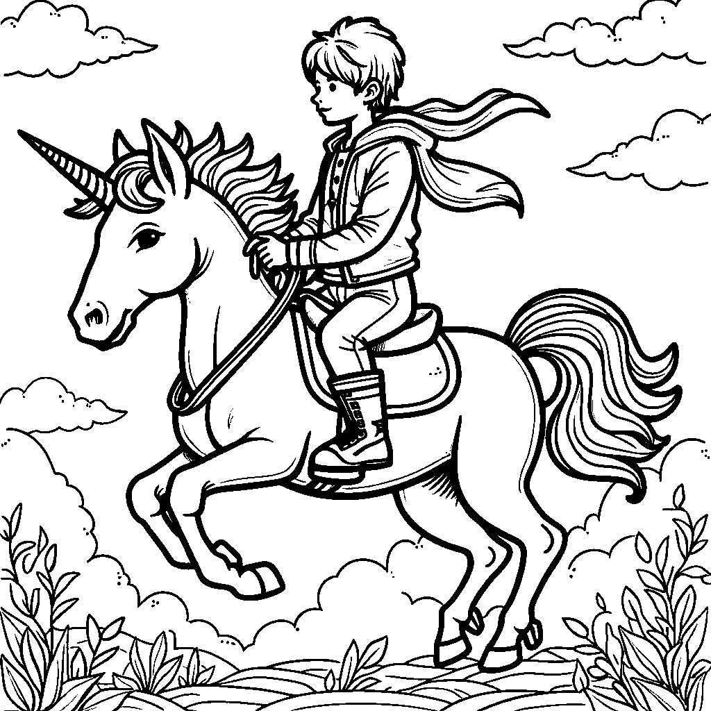 Air Jordan 1 shoes riding a unicorn