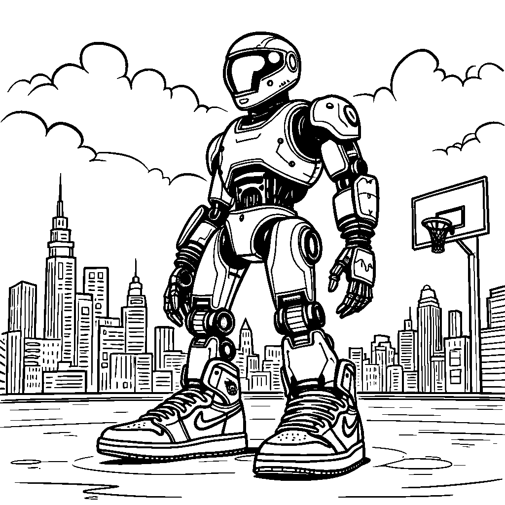 Air Jordan 1 sneaker as a robot