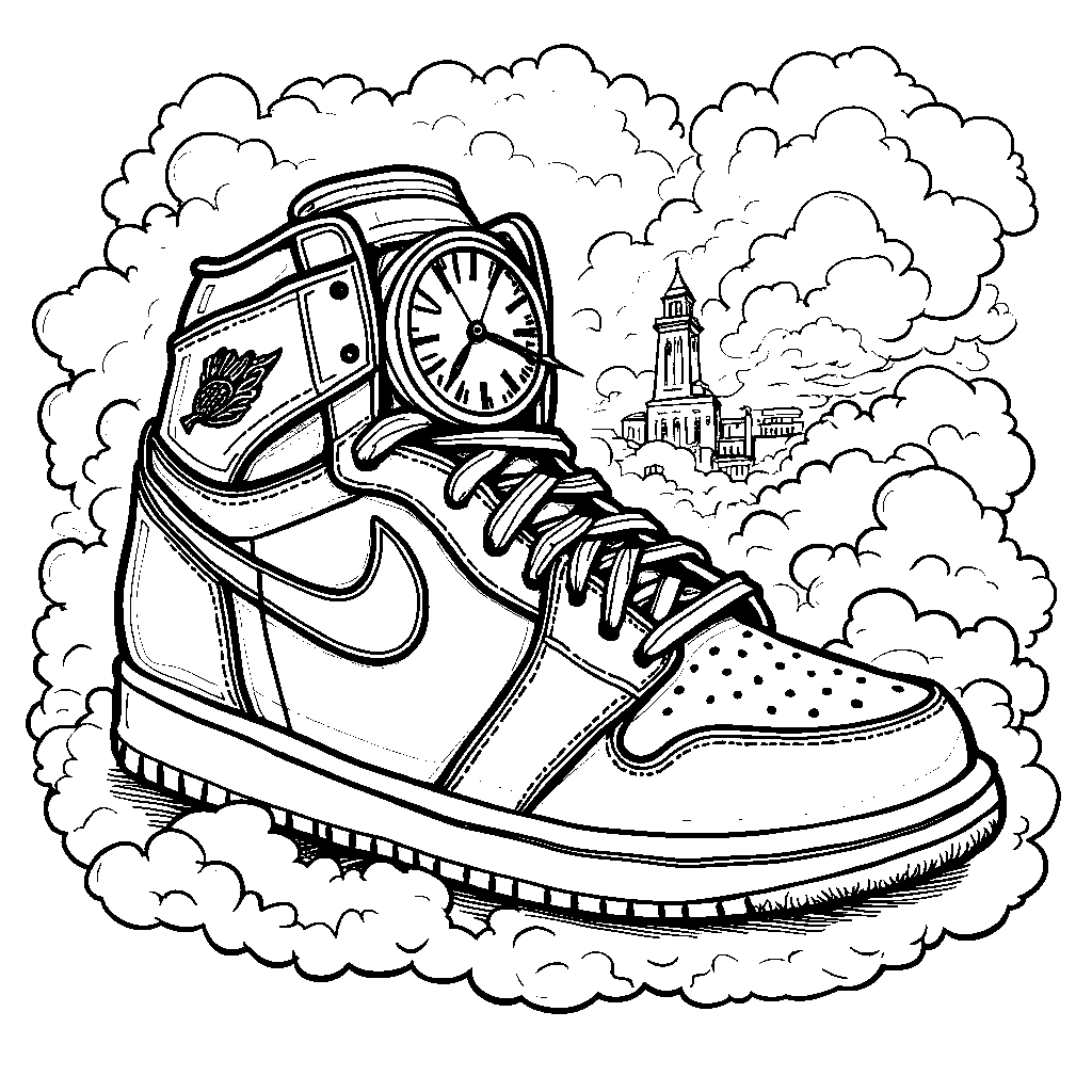 Air Jordan 1 sneaker as a time machine