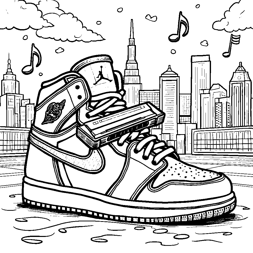 Air Jordan 1 sneaker with a built-in harmonica