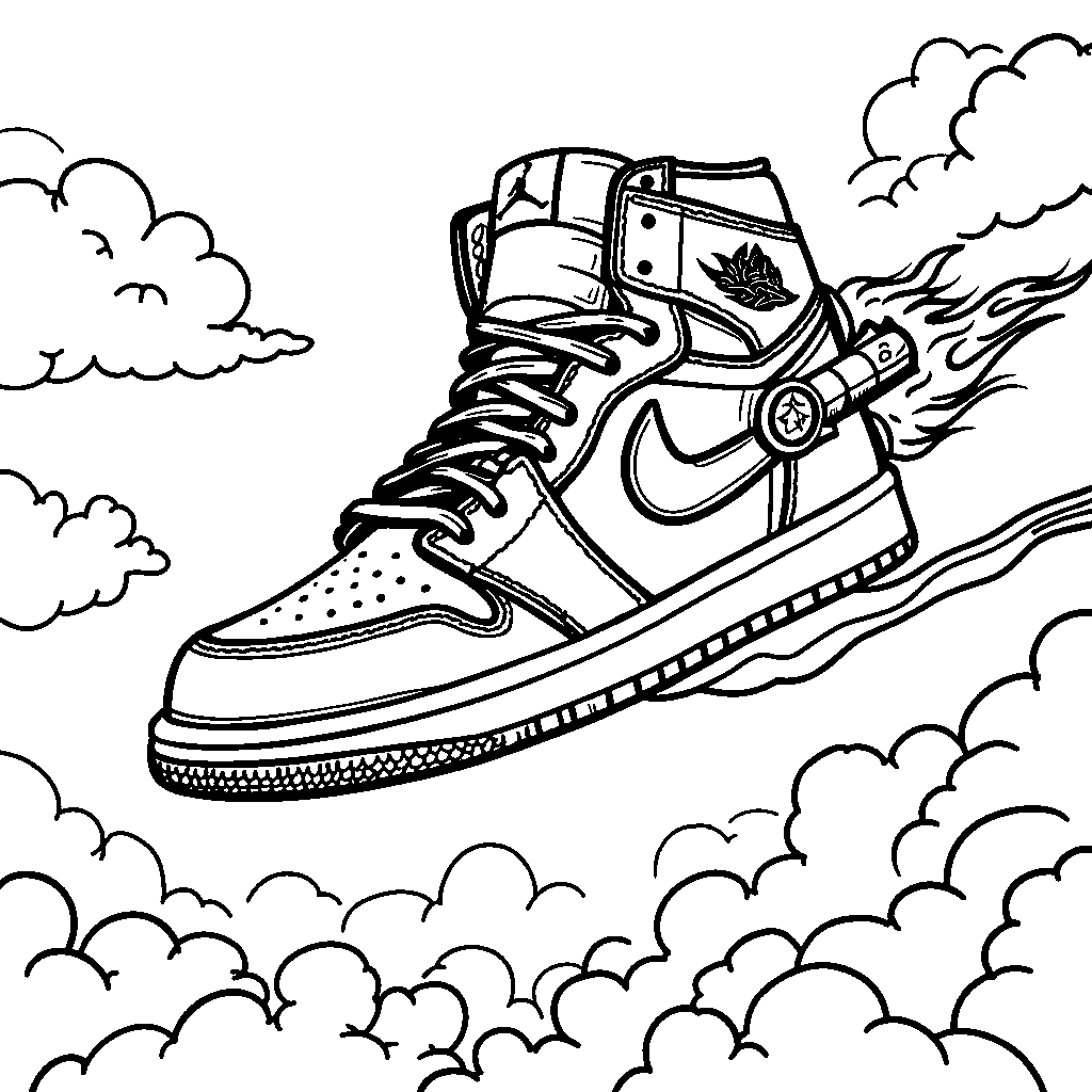 Air Jordan 1 sneaker with a jetpack