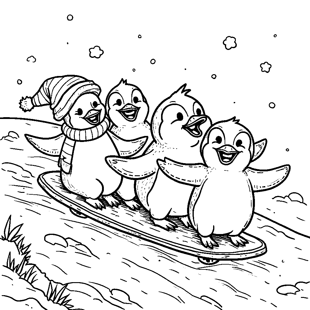 Penguin Playtime: Sliding into Fun!