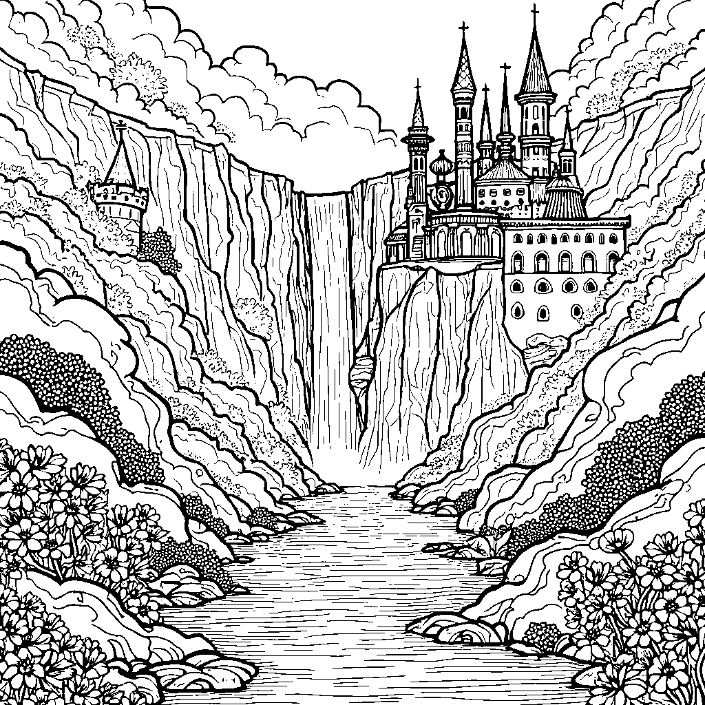 A magical kingdom hidden behind a waterfall