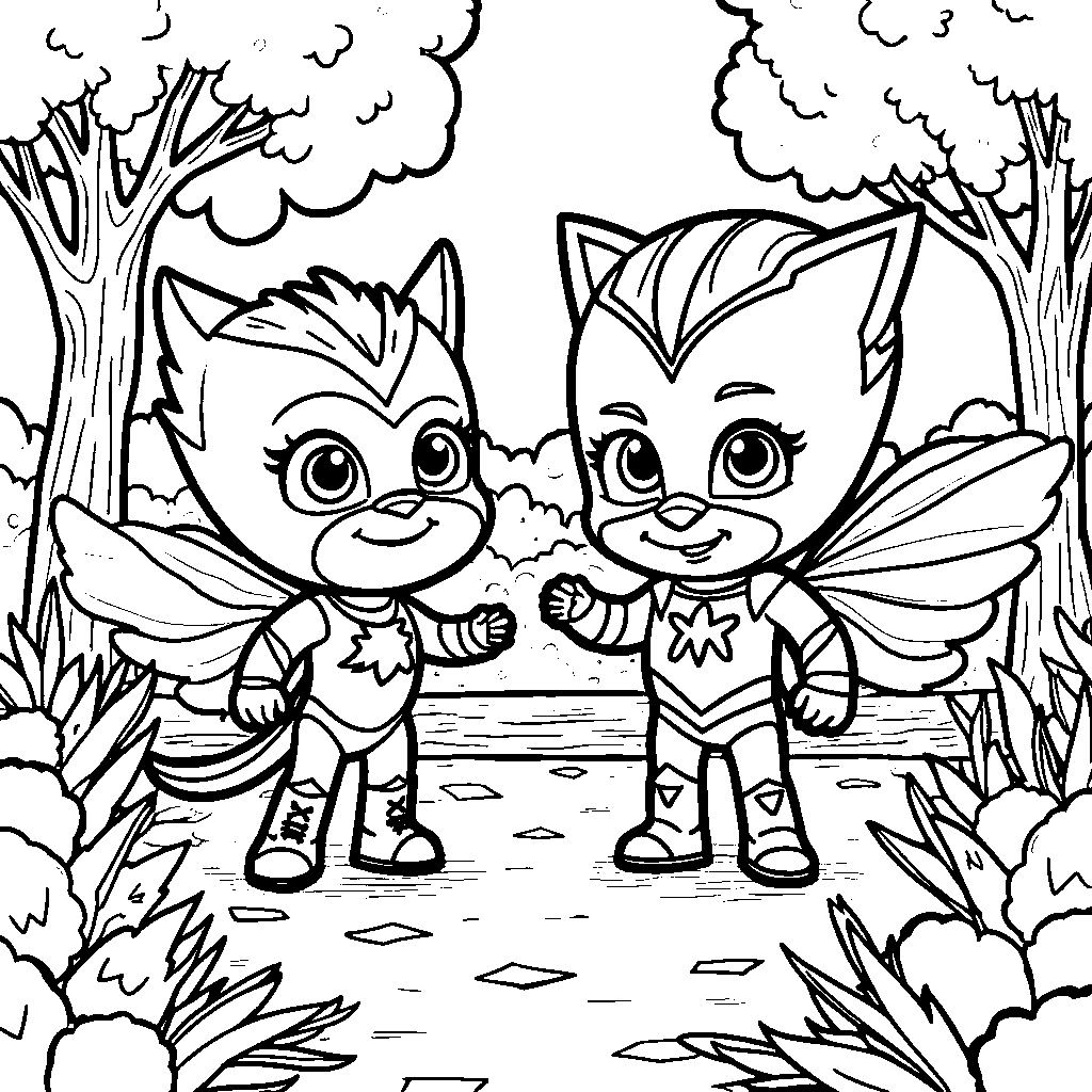 PJ Masks friends playing hide and seek