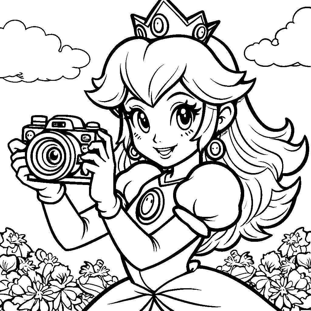 The Royal Selfie: Princess Peach Strikes a Pose