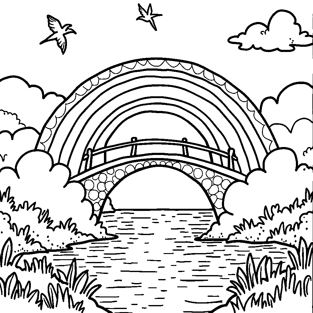 A Rainbow Bridge Connecting Two Clouds