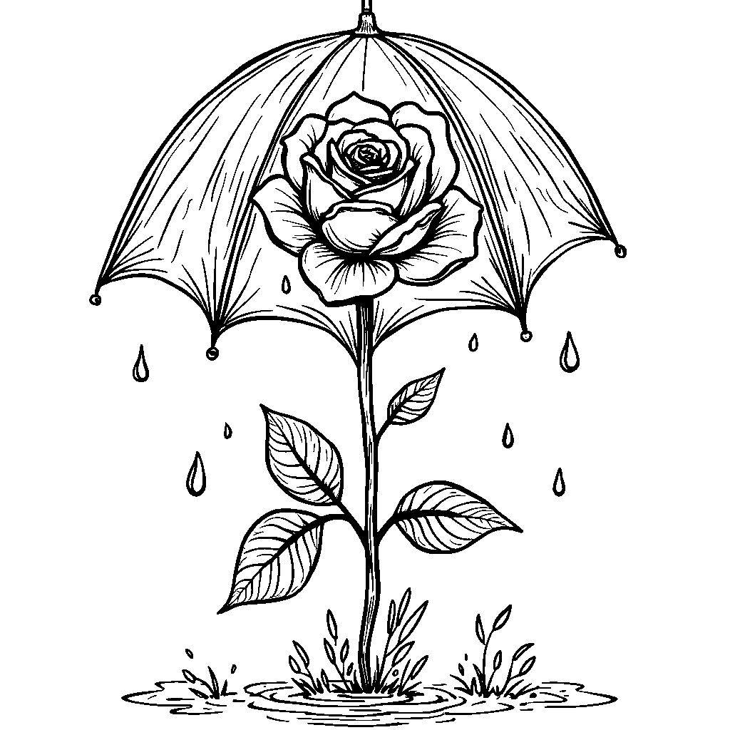 A rose with a built-in umbrella