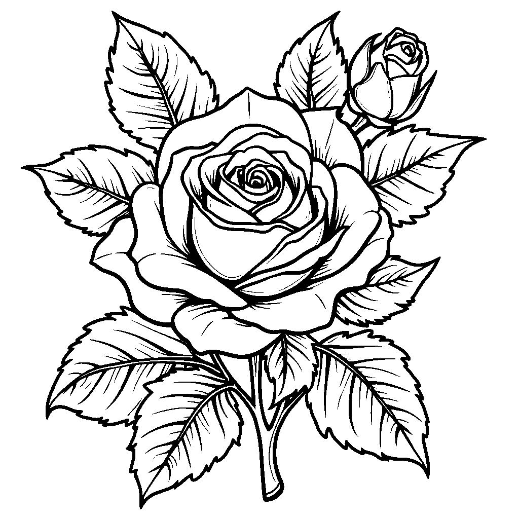 A rose with a heart-shaped center