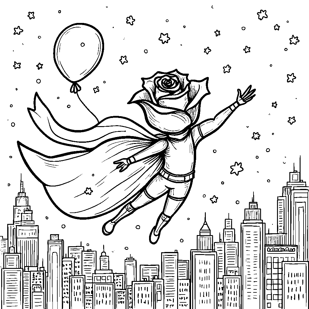 A rose with a superpower cape