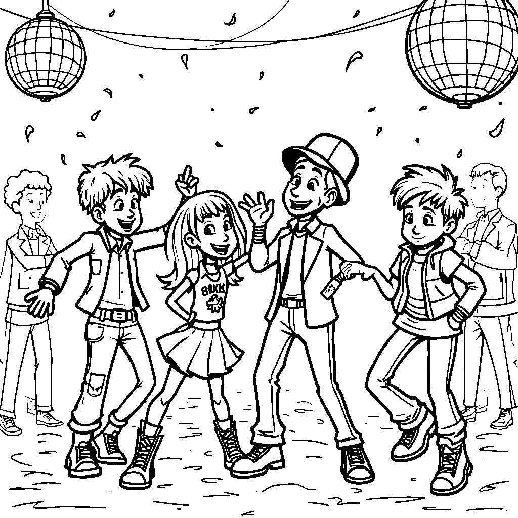 A group of animals from Sing 2 having a dance party together