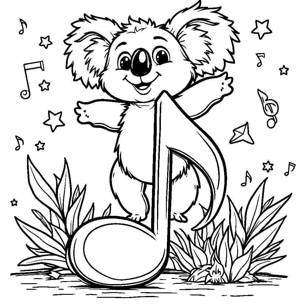 Buster Moon standing on top of a giant musical note