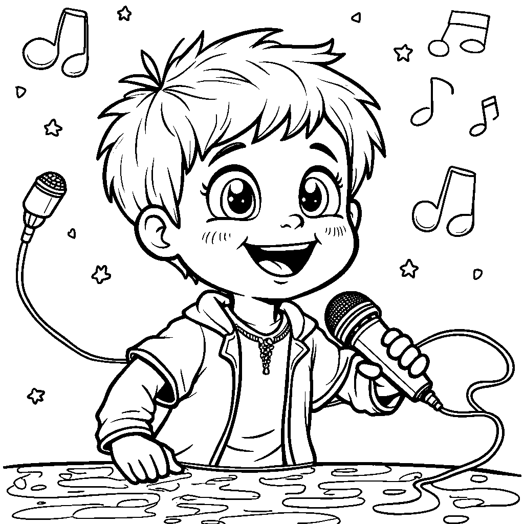 Meena's little brother singing along to his favorite song