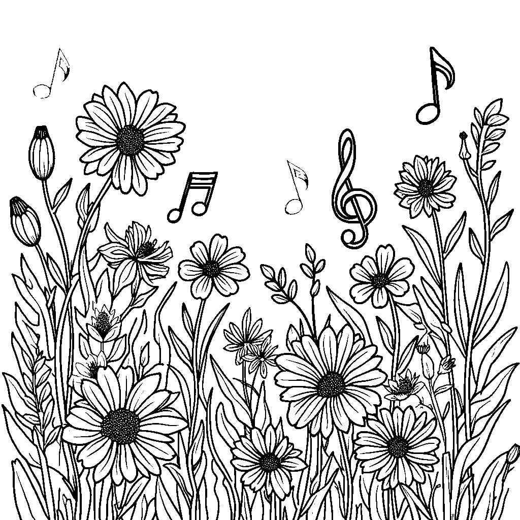 Rosita's favorite flowers blooming into musical notes