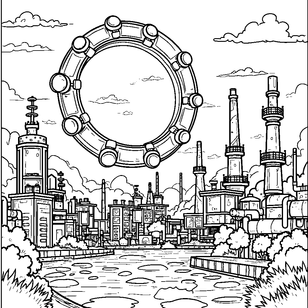 A giant ring hovering above the Chemical Plant Zone