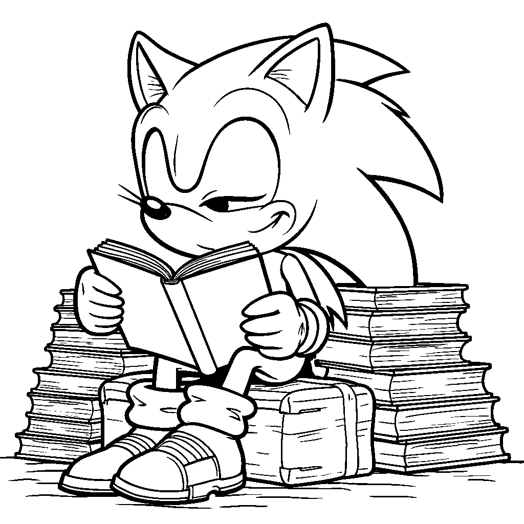 The Fastest Reader Alive: Sonic's Love for Books