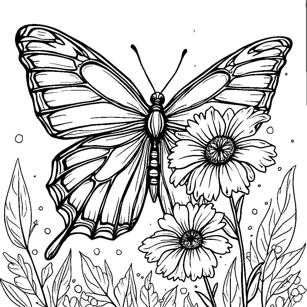 A rainbow-colored butterfly perched on a spring leaf