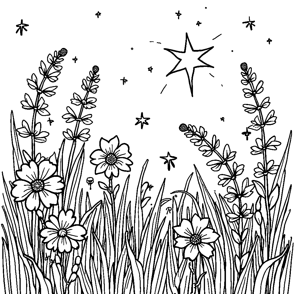 A sparkling star hidden among a field of wildflowers