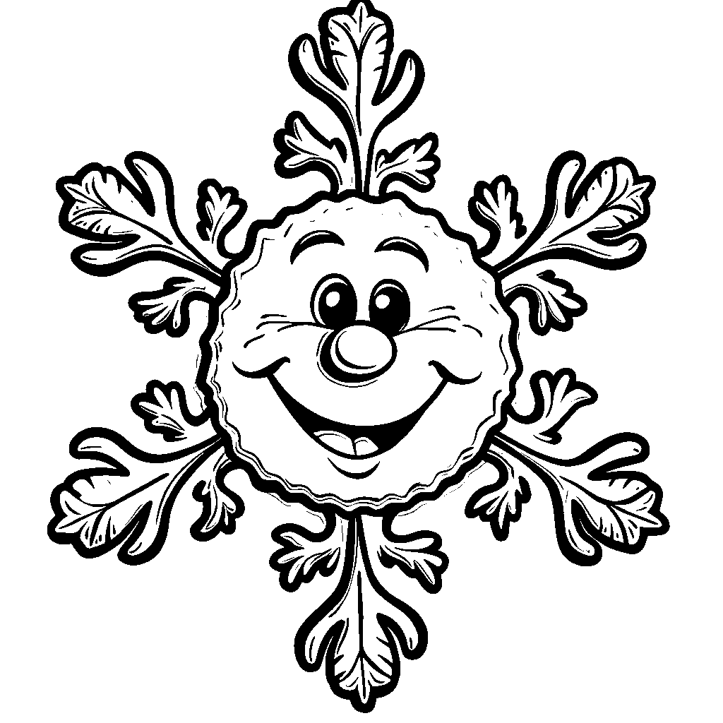 A Whoville Snowflake with a Smiling Face