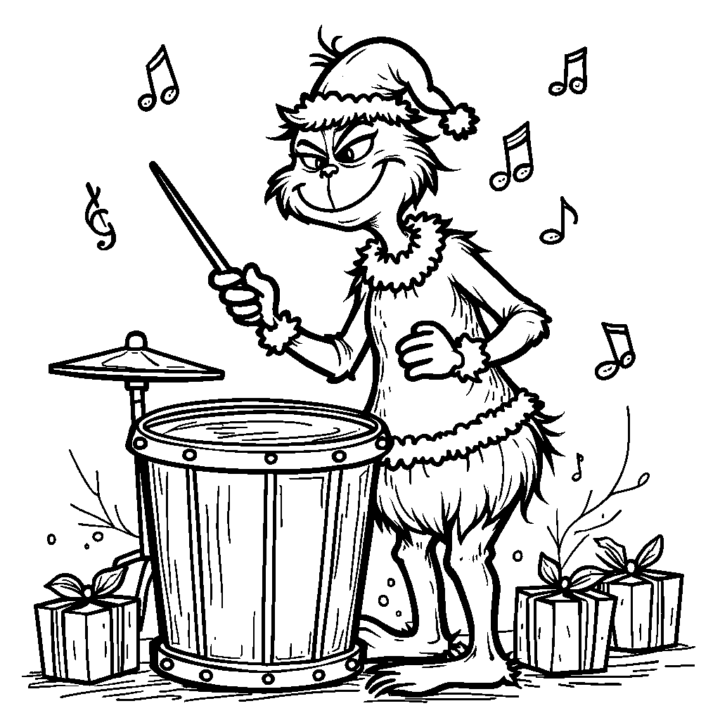 The Grinch's Trash Can Lid Drum