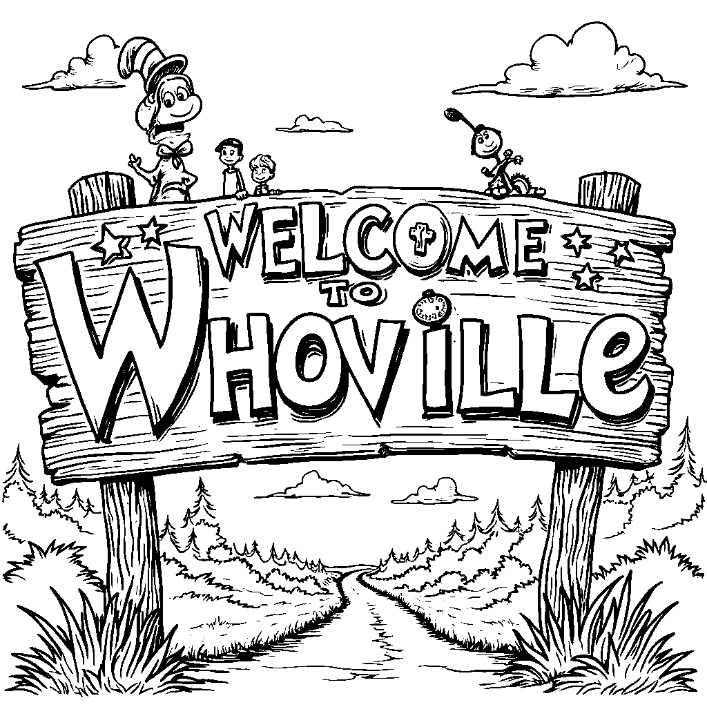 The Whoville Welcome Sign