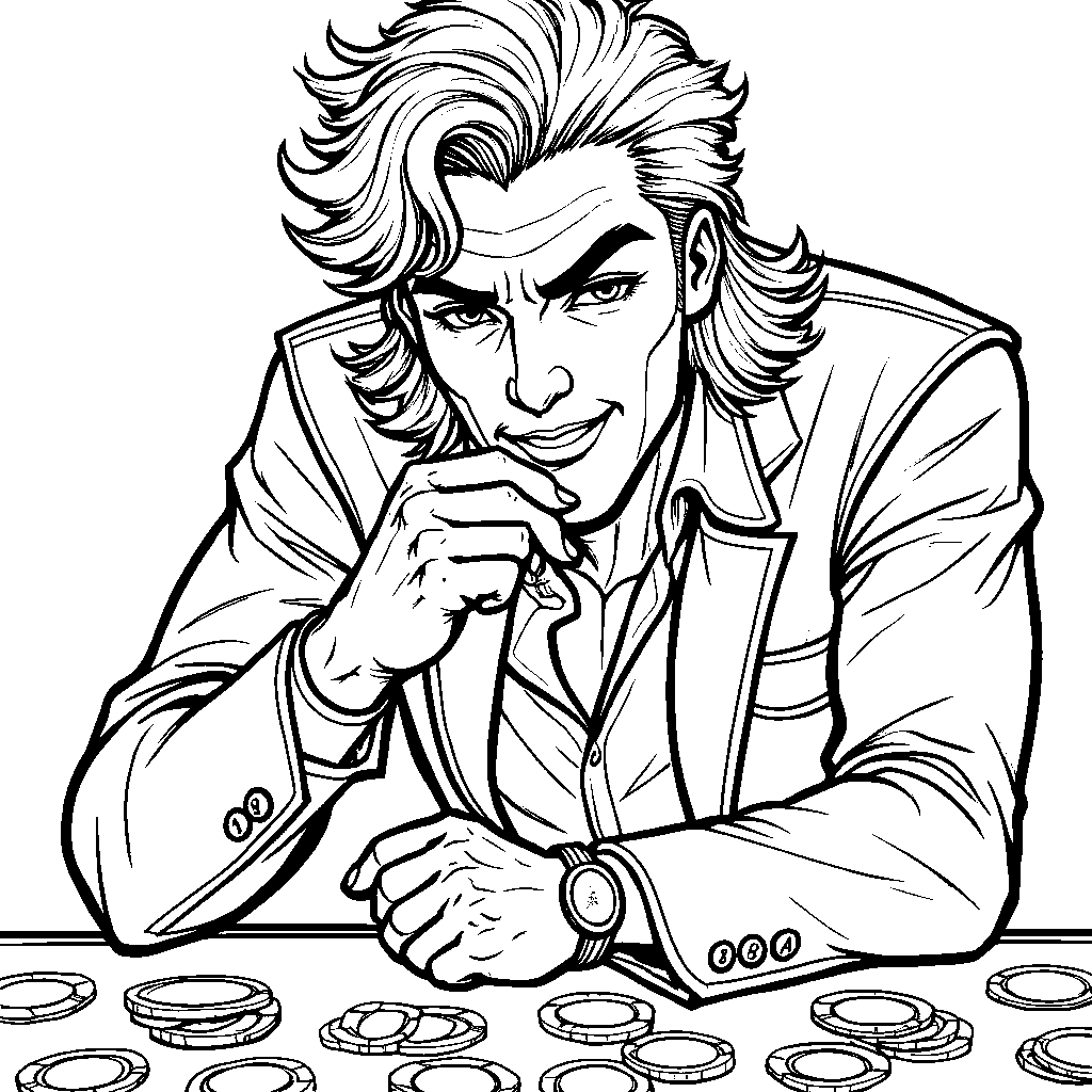 Gambit playing cards with a sly, charming smile