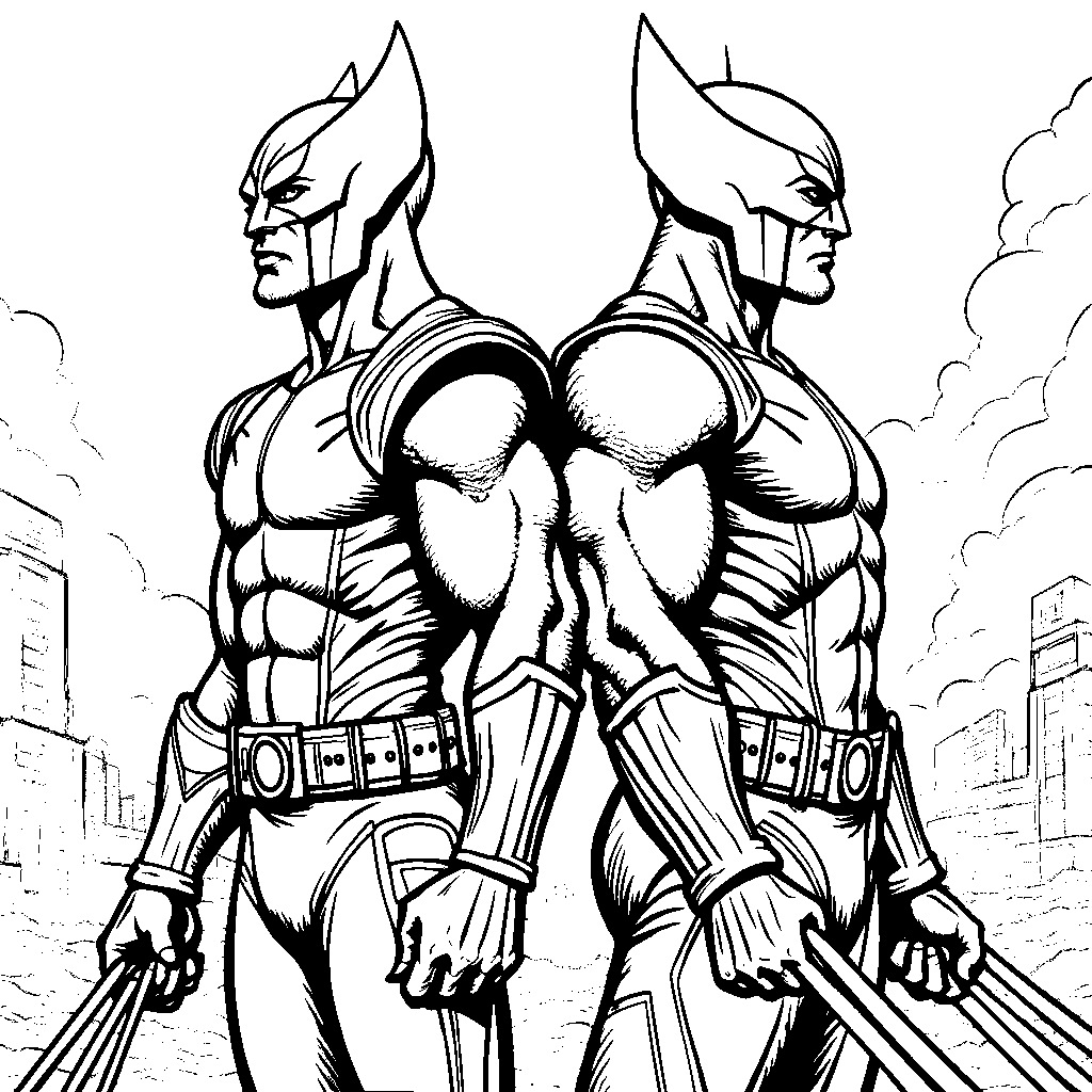 Wolverine and Cyclops standing back-to-back, ready for battle