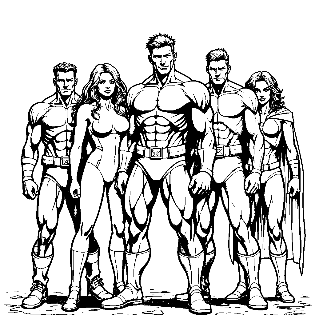 The X-Men team standing together, united and strong