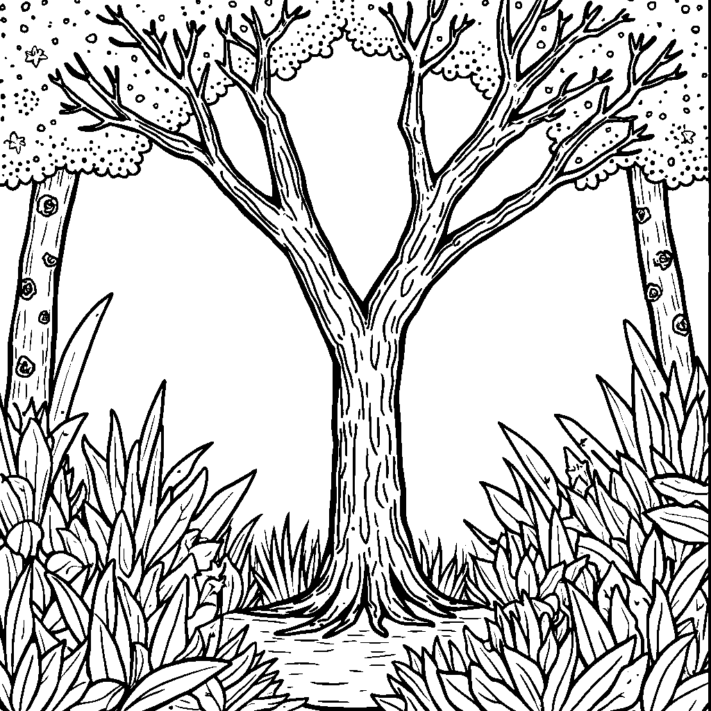 The letter Y created from branches and leaves in a forest