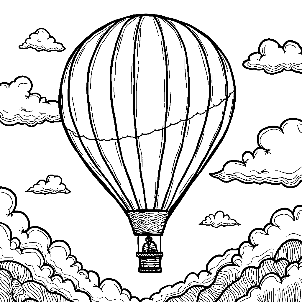 A zero-shaped hot air balloon soaring high