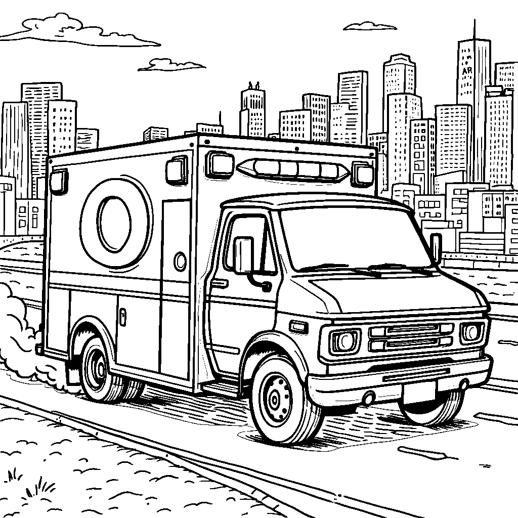 A zero-themed ambulance racing to the rescue