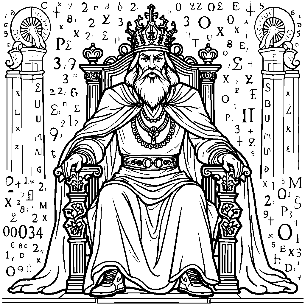 Zero as a king sitting on a throne